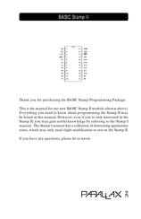 Parallax BASIC Stamp II Manual
