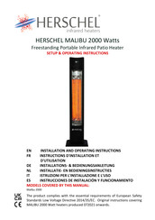 Herschel MALIBU 2000 Set Up And Operating Instructions Manual