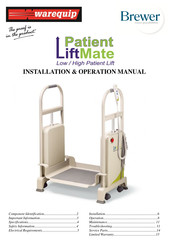 warequip Brewer Patient LiftMate Installation & Operation Manual