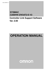 Omron SYSMAC 3G8F5-CLK11-E Operation Manual