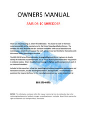 AMS DS-10 Owner's Manual