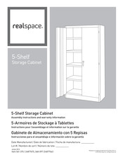 realspace 24877475 Assembly Instructions And Warranty Information