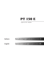 SICE PT 150 E Operator's Manual