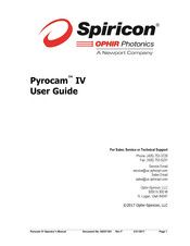 Newport OPHIR Photonics Spiricon Pyrocam IV User Manual