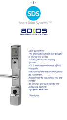 SDS Smart Door System ADIOS Manual