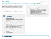 Crestron UC-M70-Z Quick Start Manual