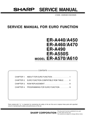 Sharp ER-A550S Service Manual