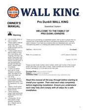 Pro Dunk Wall King Owner's Manual