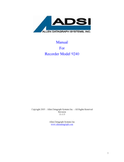 ADSI 9240 Manual