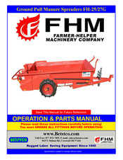 FHM FH-25G Operations & Parts Manual