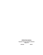 Steris Hausted 472 Operating Manual