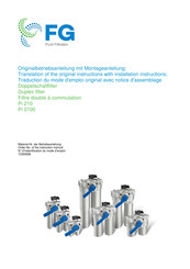 Filtration Group FG Pi 21004 Original Instructions Manual