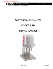 EDLUND 610 Service Manual