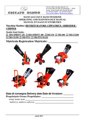 Ceccato Olindo BIO-SPRINT 230 Operating And Maintenance Manual