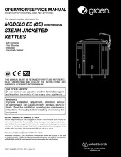 Unified Brands Groen EE CE Series Operators & Service Manual