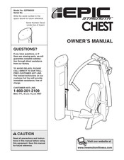 FREE MOTION EPIC STRENGTH CHEST Owner's Manual
