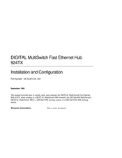 Cabletron Systems 924TX Installation And Configuration Manual