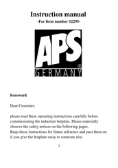 APS 12295 Instruction Manual