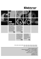 Elektror RD 6 Operation And Assembly Instructions