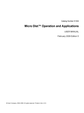 Hach Micro Dist Operation And Application Manual