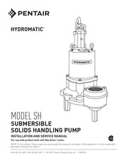 Pentair HYDROMATIC SH Installation And Service Manual