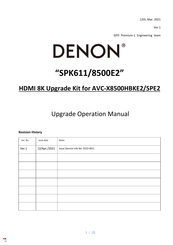Denon 8500E2 Operation Manual
