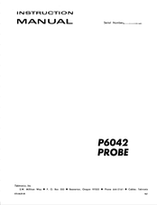 Tektronix P6042 PROBE Instruction Manual