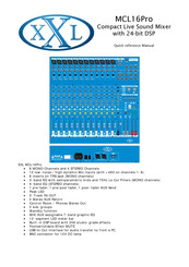 XXL MCL16Pro Quick Reference Manual