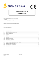 BENETEAU 40 Owner's Manual