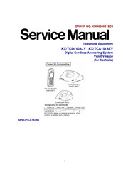 Panasonic KX-TCA151AZV Service Manual