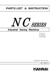 KANSAI SPECIAL NC1103-4G Parts List, Instructions