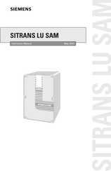 Siemens SITRANS LU SAM Instruction Manual