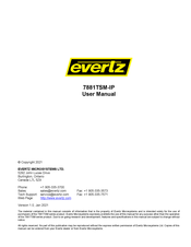 evertz 7881TSM-IP User Manual