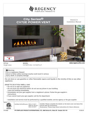 Regency Fireplace Products CV72EPV-NG Owners & Installation Manual