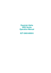 APPLIED ACOUSTICS Easytrak Alpha 2665 Series Operation Manual