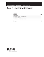 Eaton Pow-R-Line CS Instruction Manual