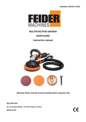 Feider Machines SURFACER5 Original Instructions Manual