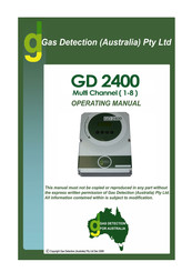 Gas Detection GD 2400 Operating Manual