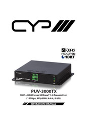 CYP PUV-3000RX Operation Manual