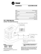 Trane CG-SVN01A-EN Installation Manual