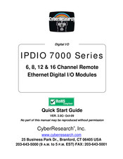 CyberResearch IPDIO 7000 Series Quick Start Manual