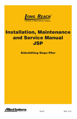 Allied Systems Long Reach JSP Installation Maintenance And Service Manual