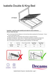 DREAMS Isabella Double Assembly Instructions Manual