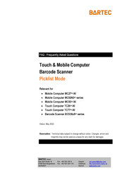 Bartec TC26ex-NI Frequently Asked Questions Manual