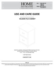 Home Decorators Collection KELMAN Use And Care Manual