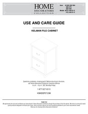 Home Decorators Collection FCL-08151-3 Use And Care Manual