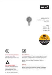 We-Ef FLC121 Installation And Maintenance Instructions Manual