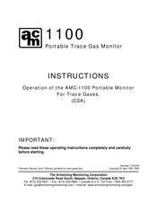 AMC 1100 Instructions Manual