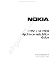 Nokia IPSO IP350 Appliance Installation Manual