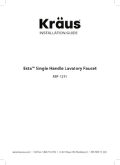 Kraus Esta KBF-1211BG Installation Manual